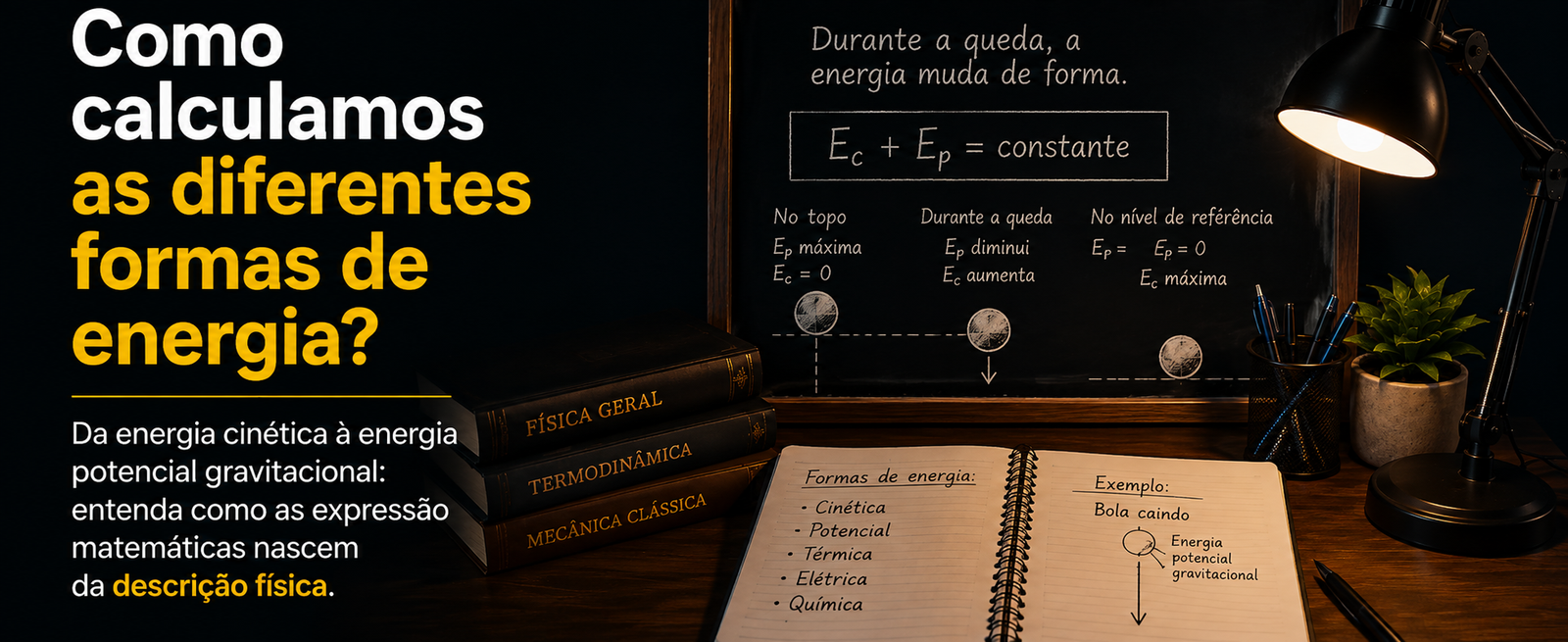 Como podemos calcular as diferentes formas de energia?