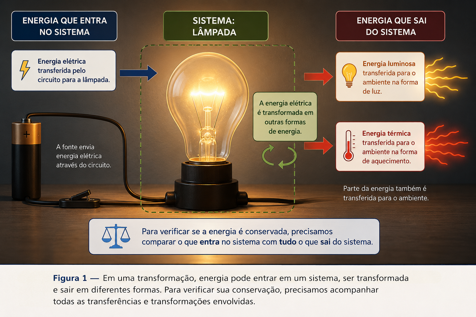 Como contabilizamos a energia em uma transformação