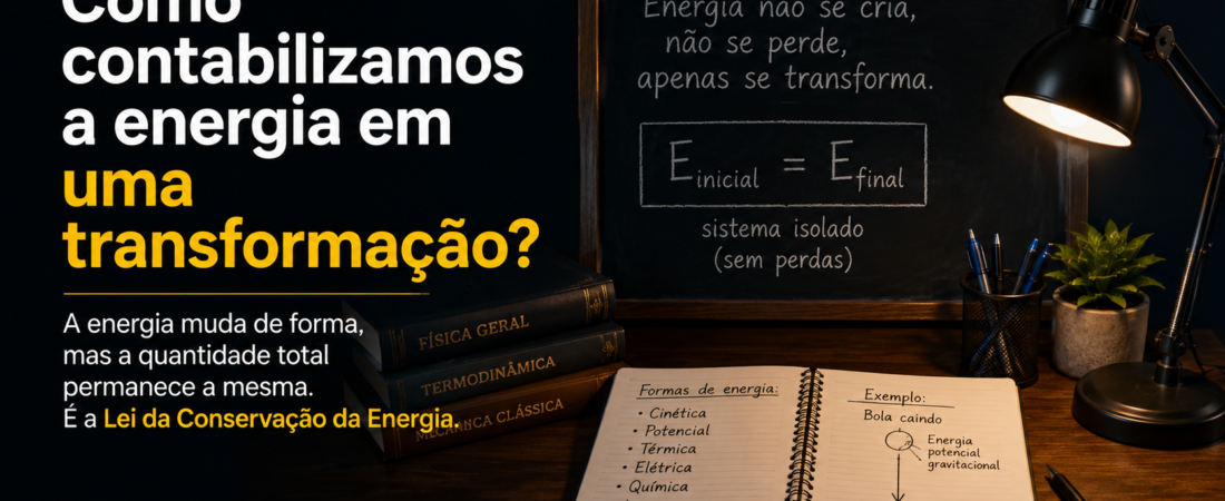 Como contabilizamos a energia em uma transformação?