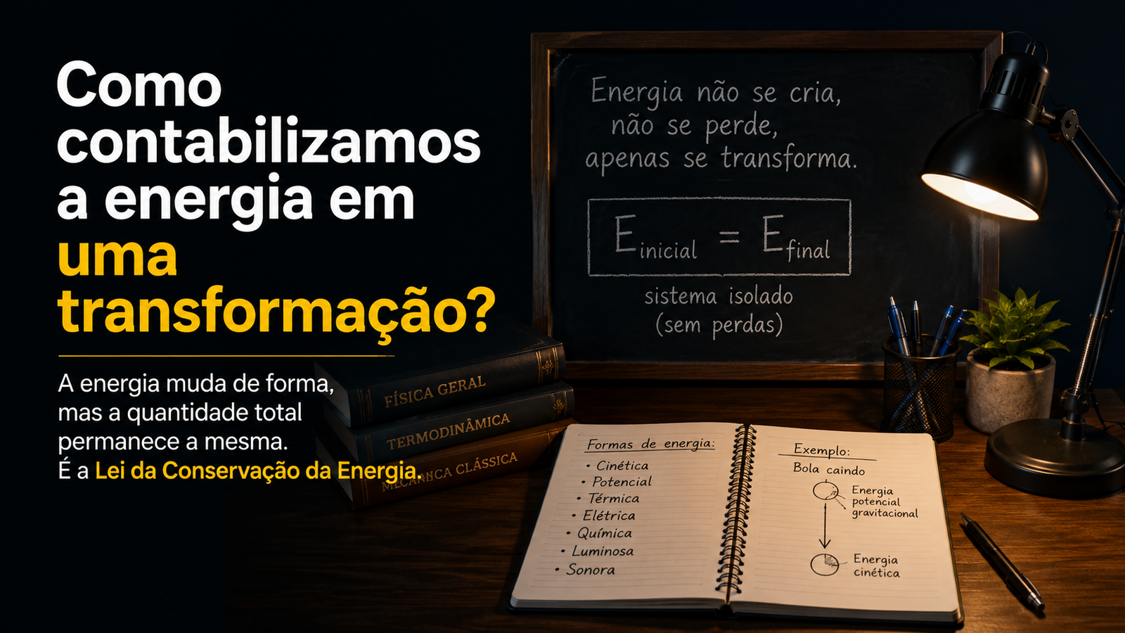 Como contabilizamos a energia em uma transformação?